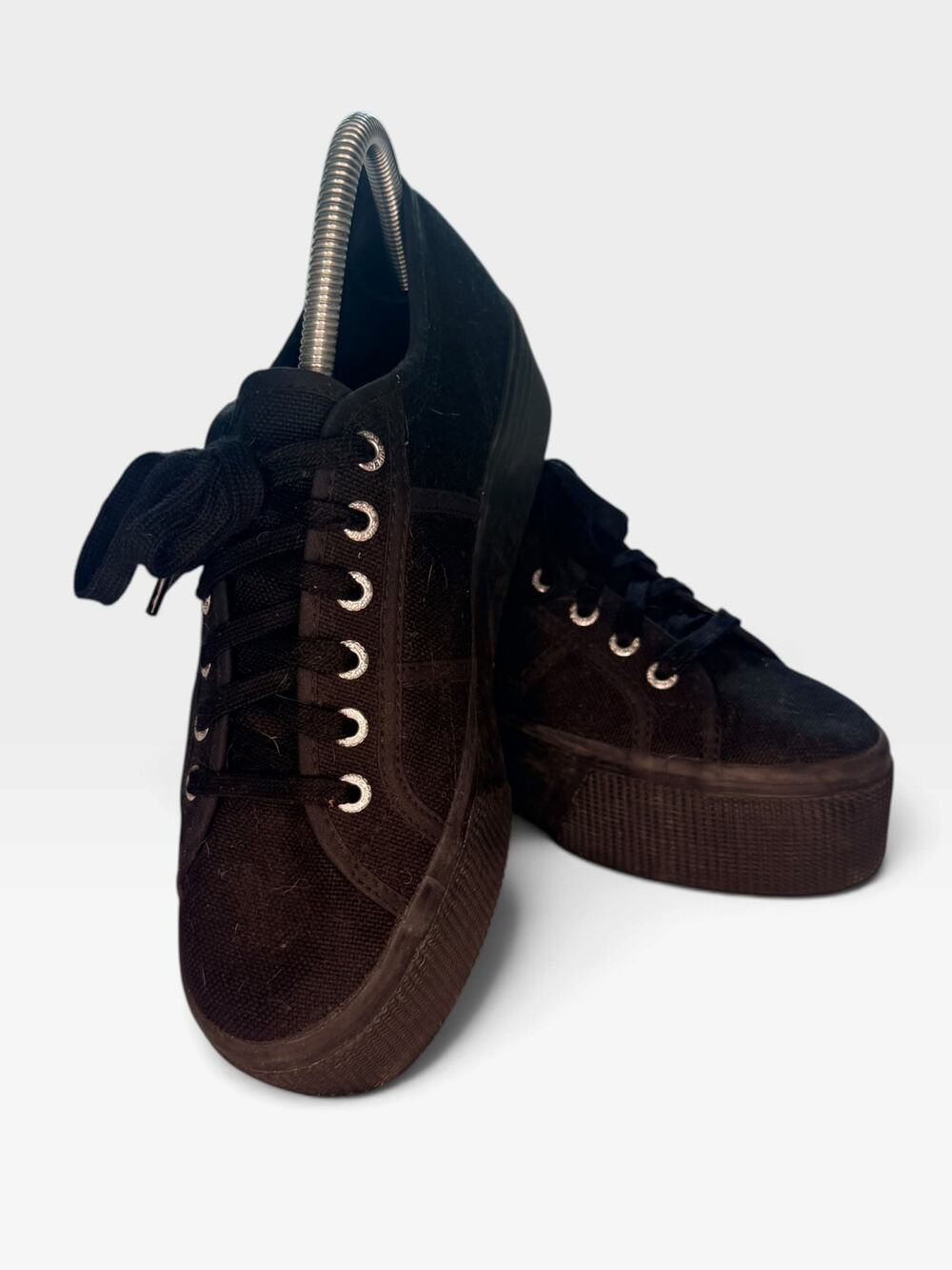 Women’s Black Platform Superga Sneakers size 9